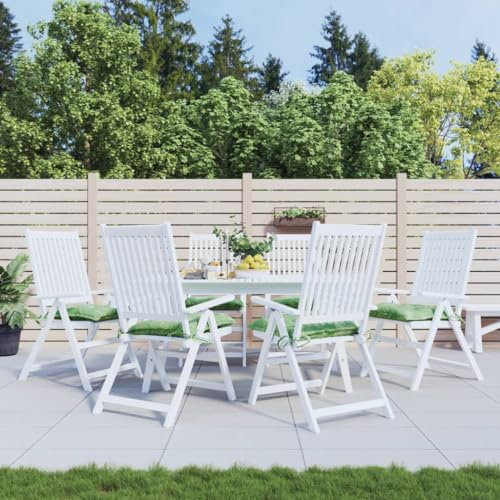 Homgoday Stuhlkissen 6 STK. Gartenstuhlkissen Gartenstuhlauflagen Gartenstuhl Kissen Stuhlauflage Gartenstuhlkissen Garten Sitzpolster Sitzkissen Stuhl Sitzauflage Blattmuster 50x50x7 cm Stoff