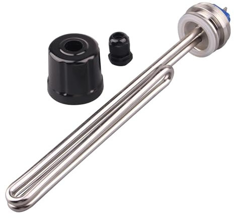 DELURA Brewing Heater 1.5 Inch Tri-clamp 240V 5.5kw Electric Immersion Water Heating Element Heater For Home Brewing (Color : Black bakelite cap)