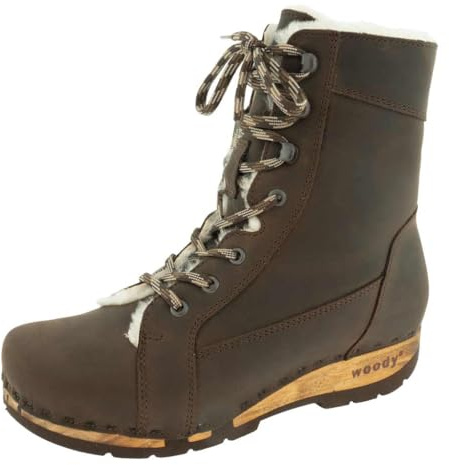 woody Damen Heike Clog Stiefelette, Caffe, 42 EU
