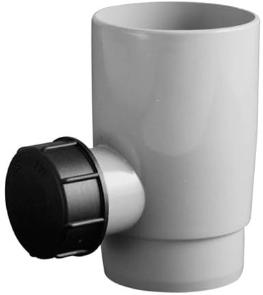 Marley Regenrinnen System Dachrinnenteile DN 53 Fallrohrsystem Grau RAL 7040 Dachrinnenset aus PVC (Regensammler mit Überlaufstop)