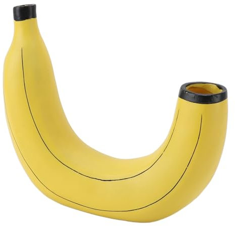 Bananenvase, Moderne Vasen für Heimdekoration, Innovatives, Stilvolles Vasenornament aus Kunstharz für Zuhause, Schlafzimmer, Büro, Schreibtisch