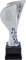 Art-Trophies At11612, Trofeo Ceramica e Cristallo Unisex-Adulto, Argentato/Blu, 33 cm