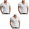Saggio Leable Set 3 Tshirt 1472 Scollo V Mezza Manica Filo di Scozia da Tg 4 a 12 Anallergico Made in Italy Uomo Profumatore Bianco 12