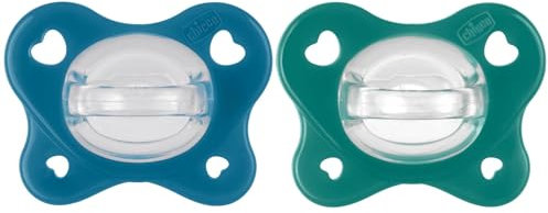 Chicco Gommotto Dual Soft, Ciuccio in Silicone 16-36 Mesi, Bicolore, Set di Gommotti con Doppia Morbidezza, Supportano la Respirazione e Favoriscono il Corretto Sviluppo della Bocca, 2 Pezzi, Bimbo