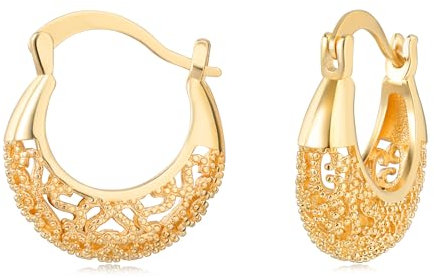 Everstone 18K vergoldete Sterlingsilber Creolen Huggie Ohrringe Zeitloser Schmuck für Frauen, Mädchen, Teenager - Ideal für Muttertag, Geburtstage, Weihnachten, Freundschaftsgeschenke