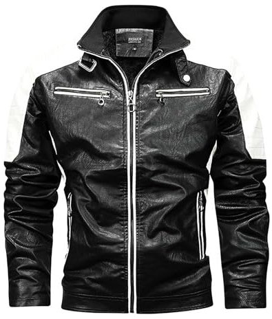 SRZYMJ Lederjacke Herren Schwarz Wildlederjacke Funktionsjacke Herren Fahrrad Thermojacke Fleecepullover Herren Regenmantel 4XL Baumwolle Henleyshirt