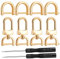Tucnoeu 4PCS Schlüsselanhänger Karabiner mit 4 D-Ring und Schraubendreher, Karabinerhaken mit Drehgelenk, Abnehmbarer Federhaken für DIY Handwerk, Rucksack, Handtasche, Haustierhalsbänder