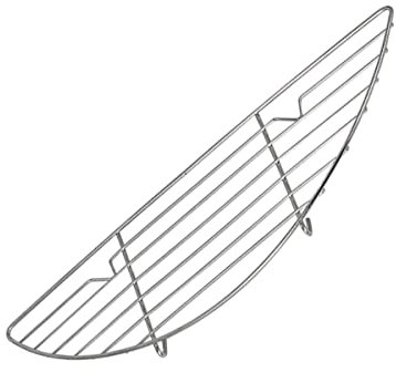 OFFSCH Edelstahl BBQ Öl Ablauf Rack Große 37x11cm Halb Runde Grill Pan Zubehör Einfach Installieren