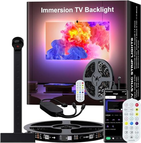 MIWATT Flight LED 3M Smart RGB LED, Strip LED para TV de 32-50 pulgadas con aplicaciones y control remoto, cine en casa, sala de estar, dormitorio.