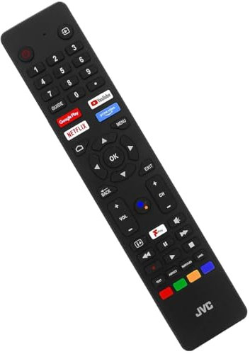 Genuine JVC RM-C3250 TV Remote Control Compatible with JVC 504Q4360110 504Q3260112 Smart Android HD Ready LED with Voice and Google Assistant