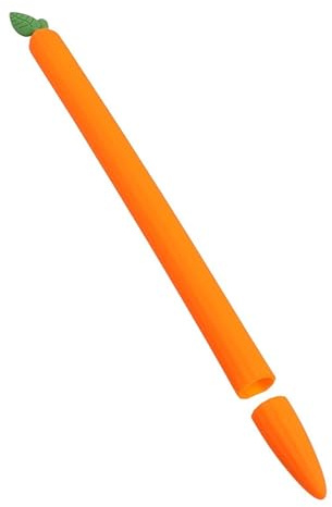Toddmomy Silikon Stylus Pen Cover Karotten Design Schutz Kratzfest Kompatibel mit Apple Pencil Touch Pen Schutzhülle Cartoon Handwriting Stylus Zubehör