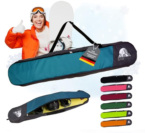 BambiniWelt by Rafael K. Snowboard Tasche - wasserdichte Snowboardtasche - Snowboard Rucksack mit stabilem Reißverschluss - Boardbag für Board, Helm & Schuhe - Hauptfach mit separaten Bereichen