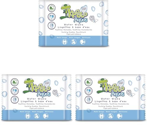 Kandoo Pack de 60 Lingettes Toilette Multi-Usage 99% Eau Aquas (Lot de 3)