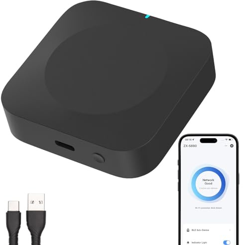 Luminea Home Control WLAN-Gateways, Bluetooth: Dualband-WLAN-Gateway mit Bluetooth-Mesh, bis 300 m Reichweite (Dualband, Mesh Gateways, Hub)