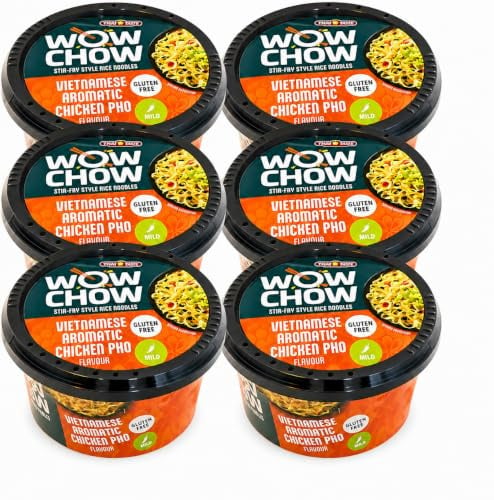 Tiger Tiger WOW CHOW Vietnamese Chicken Pho Rice Noodle 76g x6 Multipack