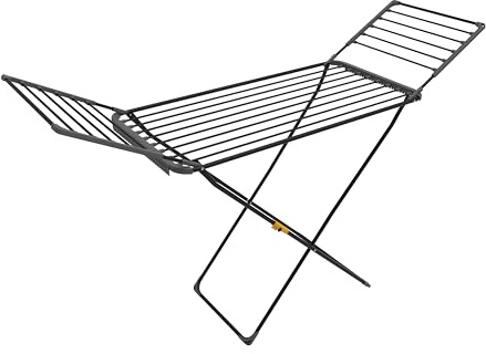 Rörets Wäscheständer Lotus Black | 18m Trockenlänge & Schnelltrocknungs-Leinen, 56x177x108 cm, Wäschentrocken von Schwedens führender Wächeständermarke