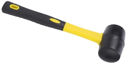 Un mazo de goma, un mazo flexible de doble cara, adecuado para acampar, instalar pisos, estacas de tiendas y trabajar la madera.