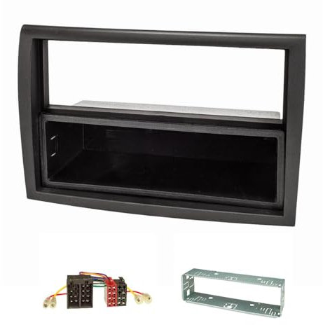 tomzz Audio 2414-073 Radioblende Set kompatibel mit FIAT Ducato Peugeot Boxer Citroen Jumper Relay schwarz mit Radioadapter ISO Einbauschacht Fzg. mit Radiovorbereitung
