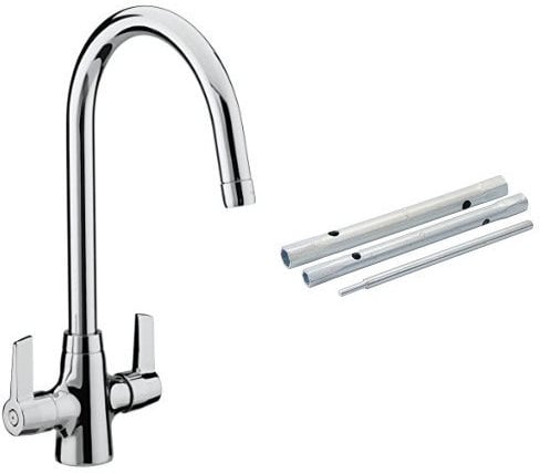 Bristan EC SNK EF C Echo Easyfit Sink Mixer with Silverline Monobloc Back Nut Tap Spanner