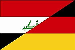 U24 Aufkleber Irak-Deutschland Flagge Fahne 30 x 20 cm Autoaufkleber Sticker
