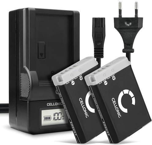 2X CELLONIC Kamera Ersatzakku NB-13L für Canon PowerShot G7 X Mark II G1x Mark III G5 X G9 X Mark II SX740 HS SX 620, Ersatz Akku 1010mAh + Ladegerät Kameraakku Akkuladegerät Auflader