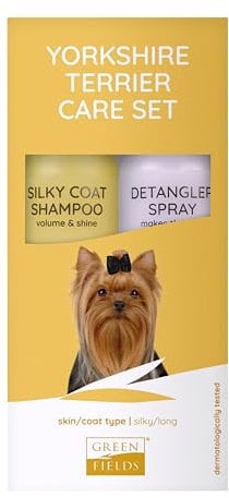 Greenfields Hundeshampoo Geschenk (langhaariges Fell) Yorkshire Terrier Care Set 250 ml (2er Pack)