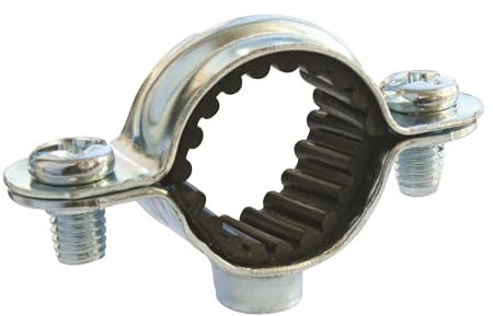 SOMATHERM FOR YOU, Collier isophonique simple Ø14 mm en acier nickelé - Sachet de 10 pièces - Idéal pour la fixation de tubes rigides et la réduction des bruits et vibrations