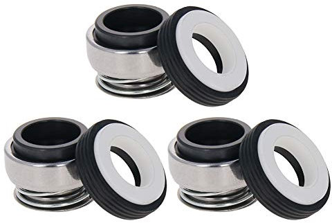 Othmro 3 piezas de diámetro interno de 10 mm de aleación de plástico mecánico de repuesto 301-12 sello de eje para bombas de agua de eje de bomba sellado mecánico para piscinas bombas de spa