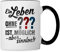 Spreadshirt Die Drei Fragezeichen Spruch Tasse Zweifarbig, One size, Weiß/Schwarz