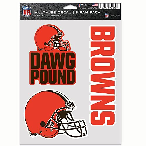 WinCraft NFL Kansas City Chiefs Aufkleber, Mehrzweck-Fächer, 3er-Pack, Team-Farben, Einheitsgröße