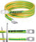 EBROM Erdungskabel - Erdungsleitung H07V-K 16 mm² grün-gelb Erdungsleiter, 30 cm bis 10 m Länge + Kabelschuhe M6/M8/M10/M12 kombinierbar, Made in Germany, 16 mm2 für Kreuzerder 440 cm Loch M10 und M12