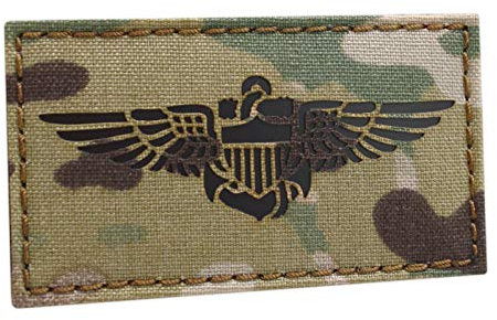 IR Multicam Naval Pilot Wings 2x3.5 Top Gun OCP USN US Navy Tactical Patch