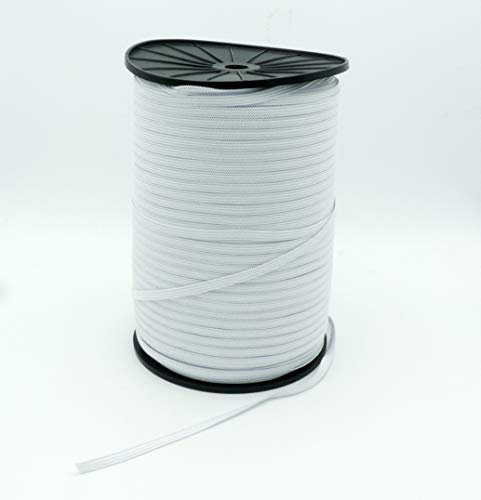 Goma elástica plana de 6 mm. para costura blanca, banda crochet elástica 514 metros.