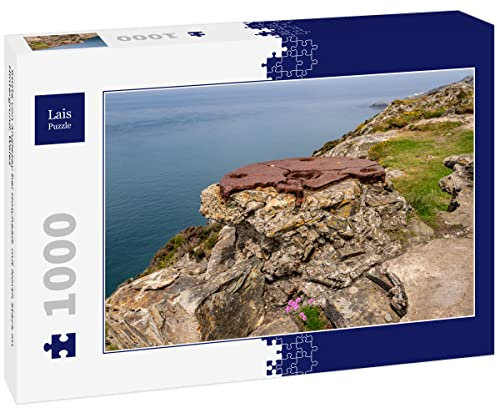 Lais Jigsaw Puzzle Coast of Anglesey near Holyhead, with North Stack in background, Wales 1000 Pieces