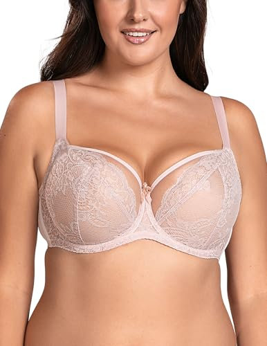 Vivisence Reggiseno Non Imbottito Elegante con Pizzo 1044, Rosa,4G