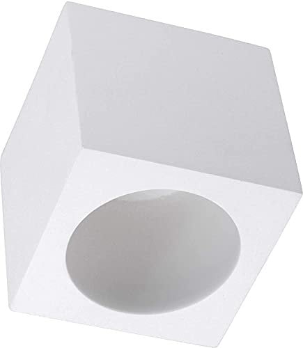 ADAKAT Spot Gips Deckenleuchte GU10 - Eckig, Weiß, Klein, Ideal für Wohnung, Büro, Gastronomie, Deckenmontage, Minimalistisch