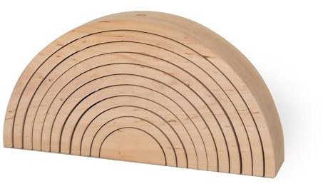 Ehrenkind® Regenbogen | nachhaltig und natürliches Massivholz FSC® Zertifiziert | nach Montessori Motorikspielzeug Natur