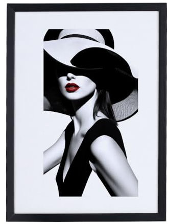 Holz Bilderrahmen Plexi Foto Rahmen Collage Wanddeko Poster S111: Farbe: Schwarz | Format: 10x15