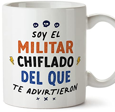 MUGFFINS Tazas para MILITAR hombre - En Español - Todos te advirtieron - 11 oz / 330 ml - Regalo original y divertido