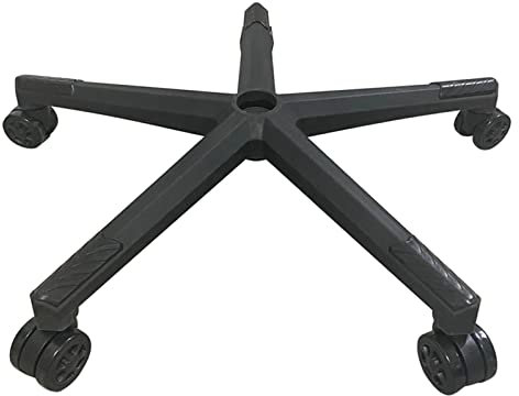 BORSAD Gaming Chair Base Replacement Nylon Chair Legs (Color : Black with wheels)