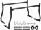 VEVOR LKW-Träger, 1170-1803 mm Ausziehbarer Leiterträger, 363 kg Tragfähigkeit, Stahl-Träger für Truck Mit Nicht Bohrenden J-Bolzen, Ladeflächenträger für Surfbrett