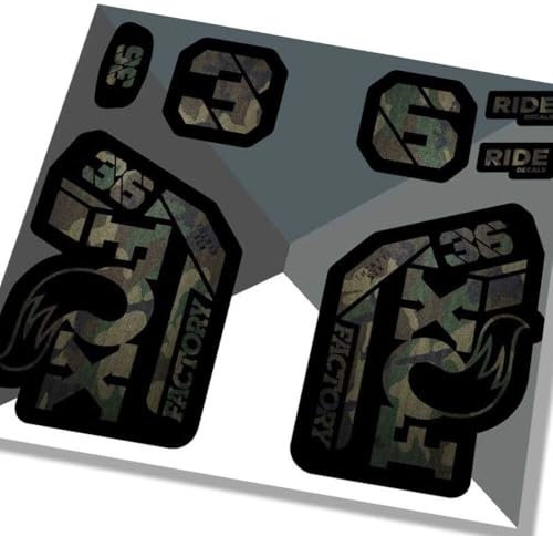 Fox 36 Factory 2021 Gabel-Aufkleber – Camo – lizenziert von Fox Matt