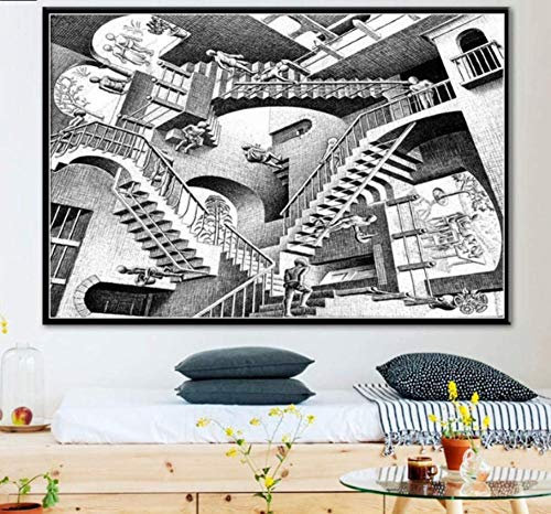 ALKOY Jigsaw Puzzles 1000 Pieces Assempictures Escher Surreal Geometric Art for Adults Children Games Educational Toys