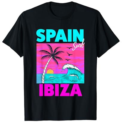 Cool Spain Ibiza Island Illustration Novelty Graphic Designs Camiseta