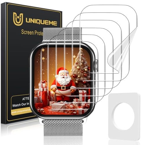 UniqueMe für Apple Watch 40 mm Series 6/5/4/SE Schutzfolie, 6 Stück Flexible TPU Folie, Maximale Abdeckung Selbstheilung Displayschutz Folie für iWatch 40 mm