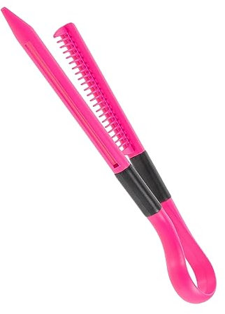 FOYTOKI Peigne Lisseur Cheveux Pliable Forme v Lisseur Peigne Cheveux Lisses Salon Maison