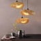 Luminaire Plafonnier Rétro Boho 3 Lumières Lustre Abat-jour En Rotin Naturel Lampe Suspendue E27 Suspension Luminaire Suspendu Avec Abat-Jour En Osier Pour Cuisine Salon Café Luminaire En Rotin