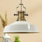 bamyum Asletl Hängelampe Industrial aus Metall Ø41 cm, Küchenlampe Vintage, Hängelampe Esstisch E27, Wohnzimmerlampe Hängend Vintage, Pendelleuchte Esstisch und Wohnzimmer, Pendelleuchte Weiß