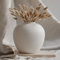 Vases for Flowers TheCozyBay Vase – White Ceramic Flower Vase with Furniture-Friendly Base, Minimalist 20 cm Round, Leak-proof, Modern Home Decor