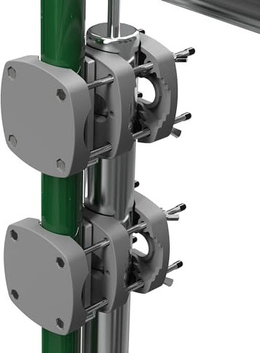 Menz Sonnenschirmhalter Balkongeländer, 2er Set - Schirmhalterung Balkongeländer als kompakter Sonnenschirmständer Balkon, flexibel montierbare Sonnenschirm Halterung Balkon in Anthrazit